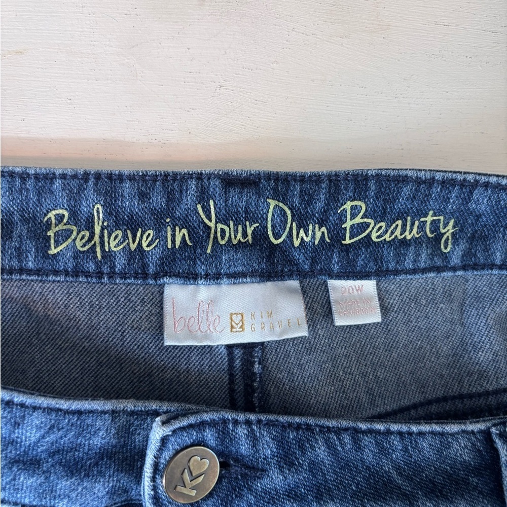 Belle by Kim Gravel Flexibelle 5 Pocket Boot Cut Jeans Size 20W - Picture 2 of 7